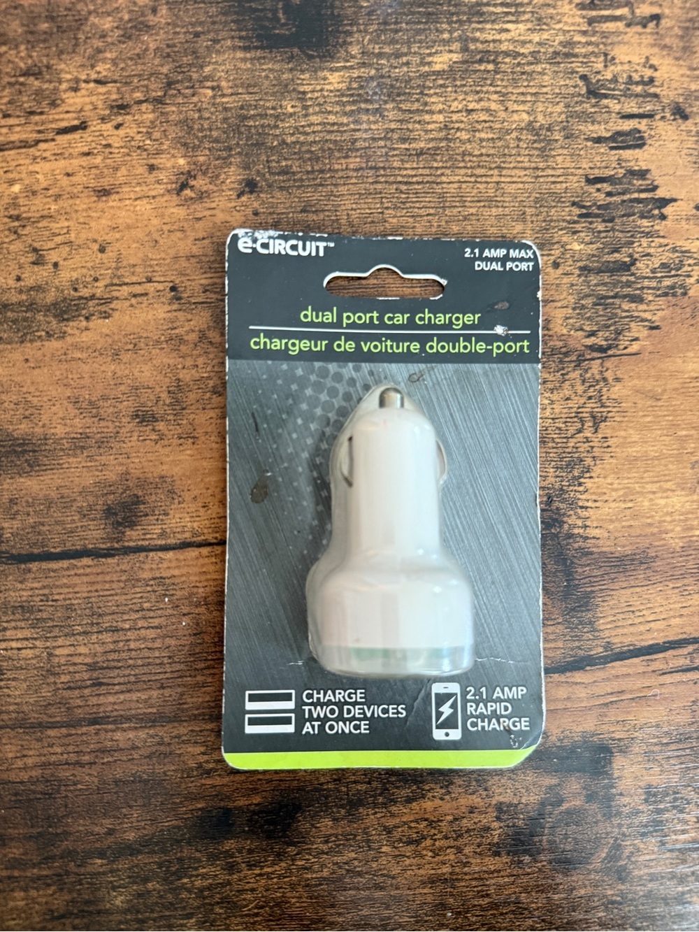 Dual Port Car Charger - White